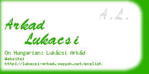 arkad lukacsi business card